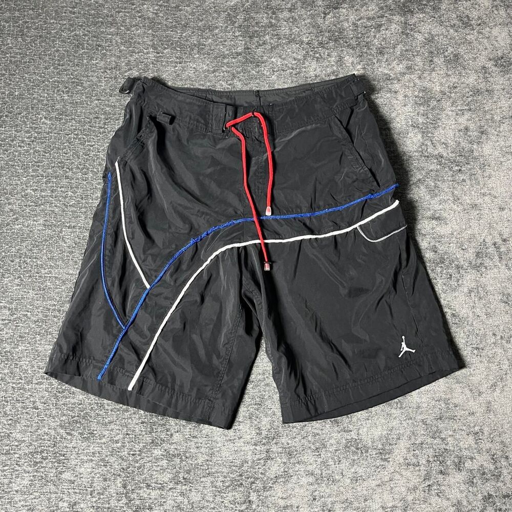 Jordan Men's Black and Grey Shorts